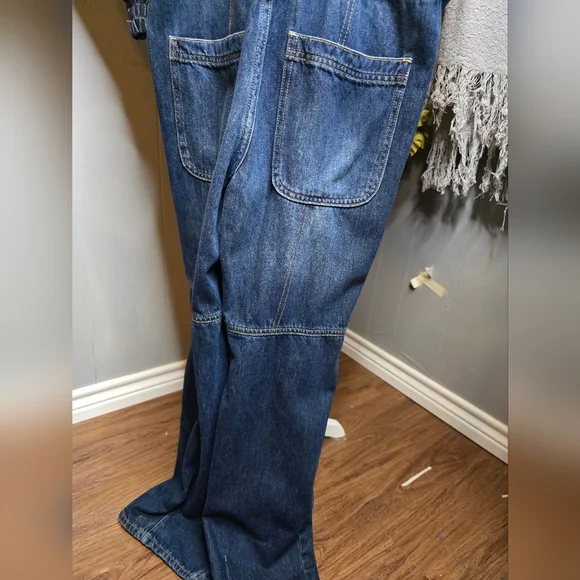 WE THE FREE Denim Jumpsuit w Hoodie - Picture 5 of 7